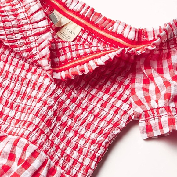 ROXY GIRLS Red and White Gingham dress M / 10 - Picture 3 of 5
